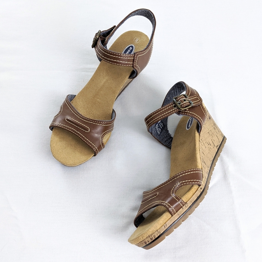 Dr Scholl's Open Toe Wedge Comfort Shoe Sandals